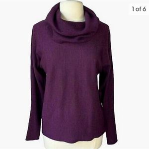 ❄️COZY MERINO WOOL❄️Nanette Lepore Cowl Neck Extra Fine Merino Wool Sweater SZ S